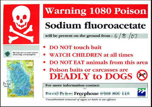 wildlife toxic poison compound 1080