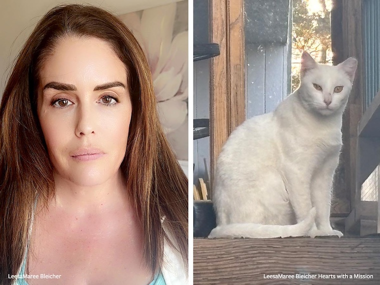 LeesaMaree Bleicher and white cat
