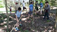 Boy Scouts earn merit badges while learning about the the Great Outdoors while camping at The Coffey Grounds