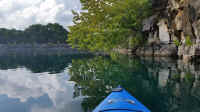 Lake view and rocky cliffs
