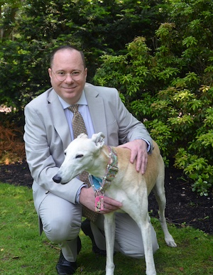 Carey M. Theil and greyhound