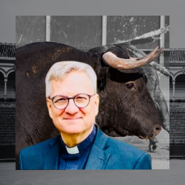 Fr Terry Martin and bull