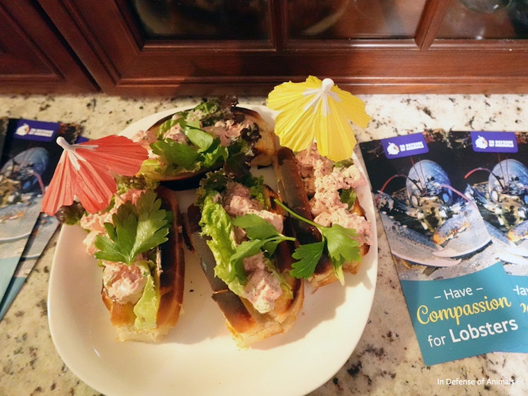 food and flyers from lobster celebration