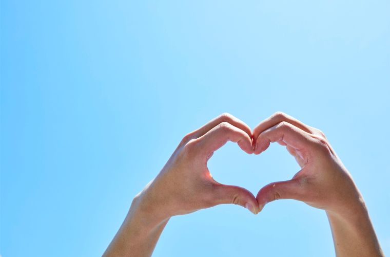 hands forming a heart