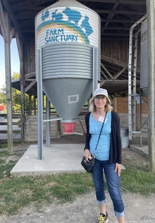 Angela at Farm Sanctuary