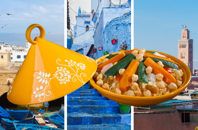 photos of Morocco and vegetable tagine