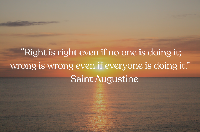 sunrise and Saint Augustine quote