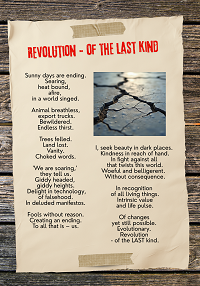 poem on sheet of paper