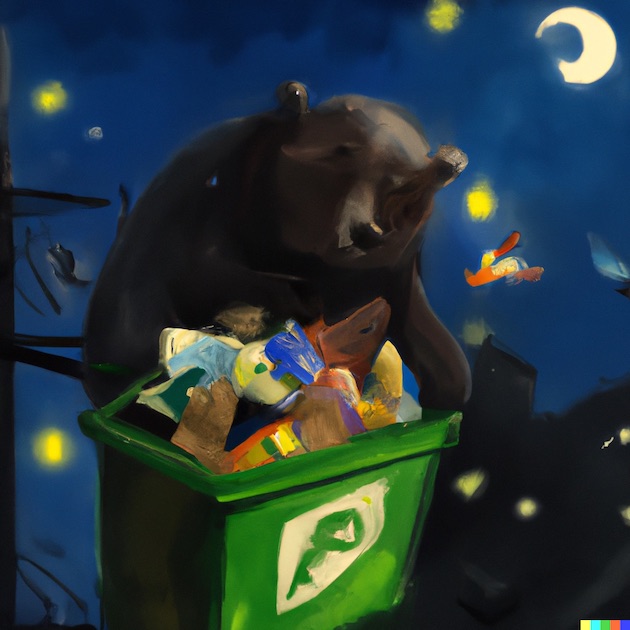 Bear garbage can