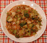 Broccoli and Potatoes with Tomato Sauce