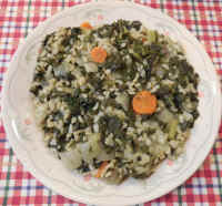 Swiss Chard, Kale and Brown Rice (Greek Style)