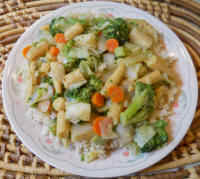 Broccoli, Cabbage, Corn, Onions Stir-Fry (Chinese Style)