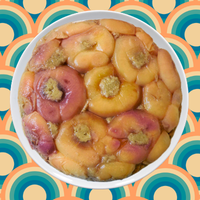donut peach zucchini upside-down cake