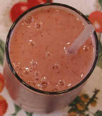 Fruit Smoothie with Cranberries, Apples, Oranges, Bananas and Dates