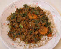 Curried Kale, Carrots and Lentils