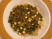 Kale, Corn and Tomato Stew - Kenyan Style