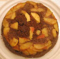 Nectarine Carob Upside-Down Muffin Cake