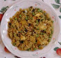 Curried Plantain Pea Rice