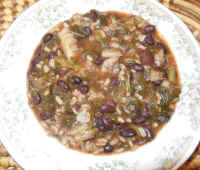 Black Beans Collard Green Rice Soup
