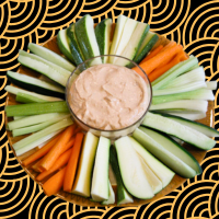 Veggie Platter Tofu Salsa Dip