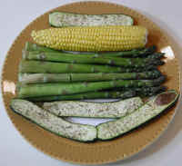 Veggie Plate with Asparagus, Corn and Zucchini