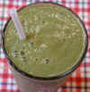 Vegetable Smoothie with Carrots, Collard Greens, Onions, Parsley, Tomatoes, and Zucchini