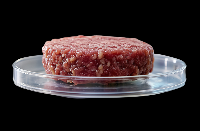 meat in petri dish