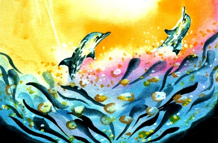 dolphins painting