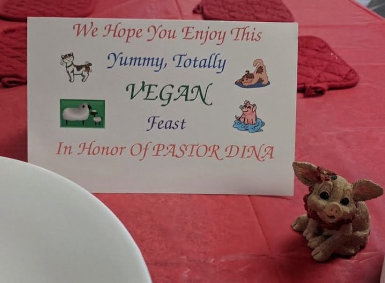 vegan feast sign