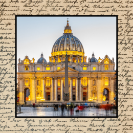 image of Vatican and handwritten letter